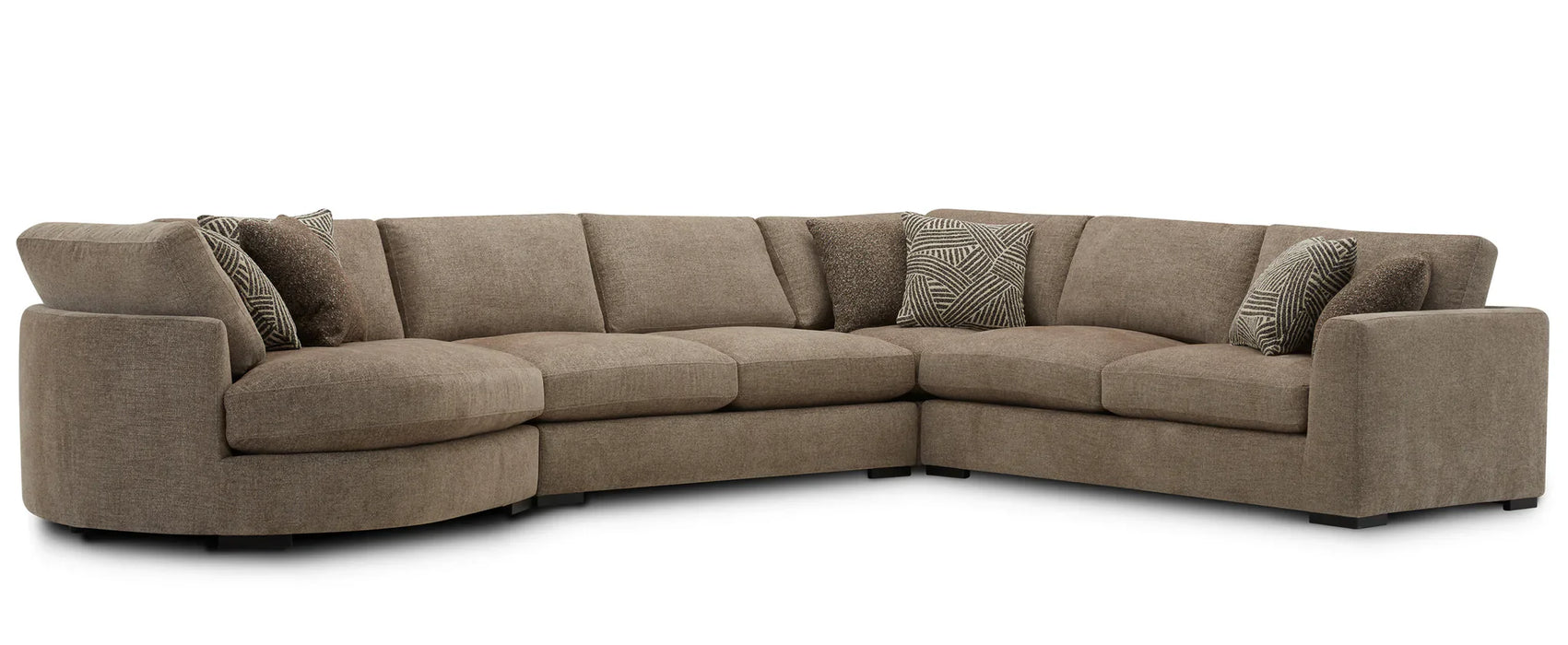 Modern Living - The Bump 4 Piece Sectional Sofa in Alistair Fossil - SBMP-PACK4A-ALFS