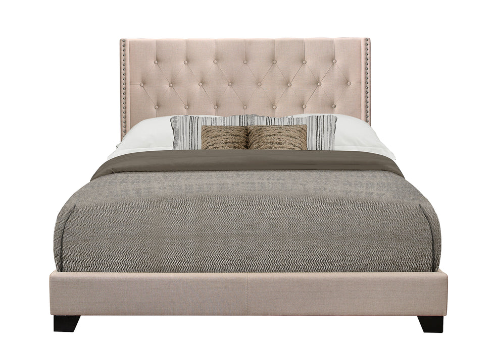 Barzini Beige Queen Upholstered Bed