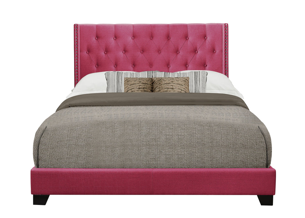 Barzini Pink Queen Upholstered Bed