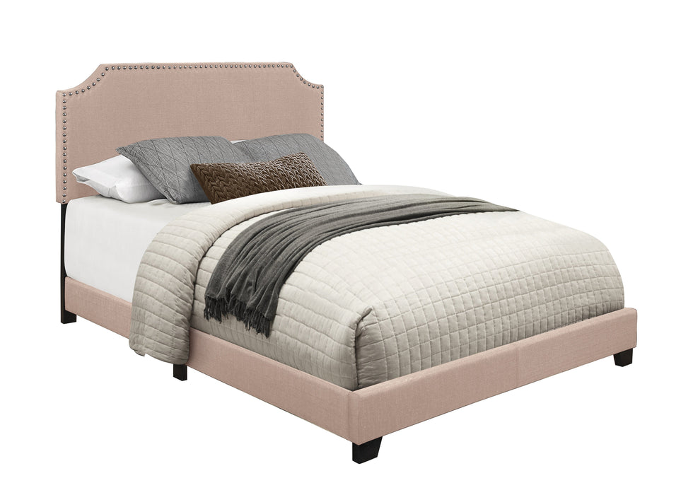 Miranda Beige Queen Upholstered Bed