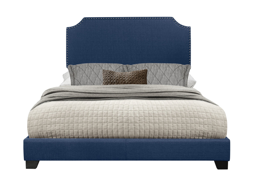 Miranda Blue Full Upholstered Bed