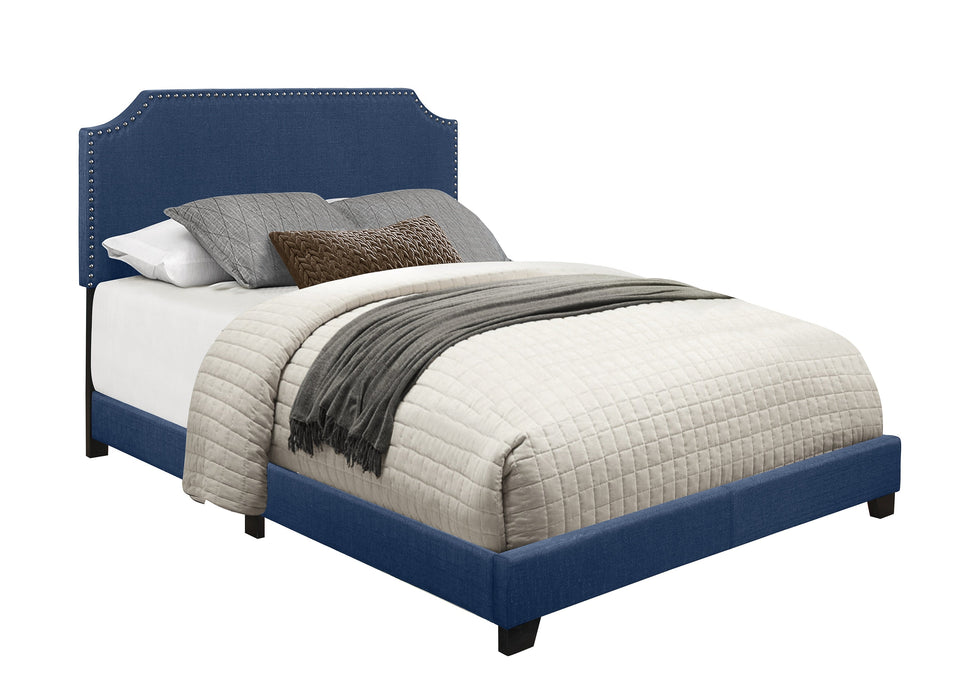 Miranda Blue Full Upholstered Bed