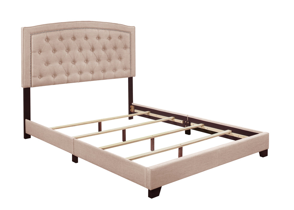 Linda Beige Full Upholstered Bed