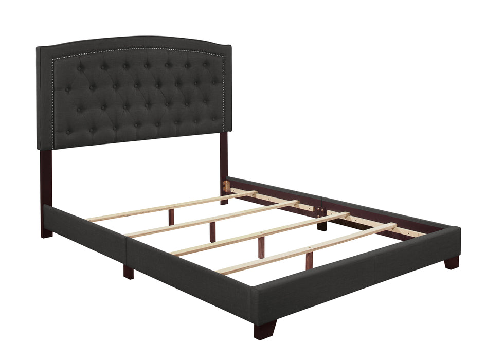 Linda Dark Gray Queen Upholstered Bed