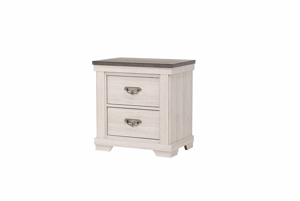 Leighton Cream/Brown Nightstand