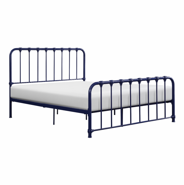 Bethany Blue Queen Metal Platform Bed