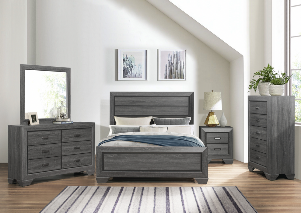 Beechnut Gray Full Panel Bed