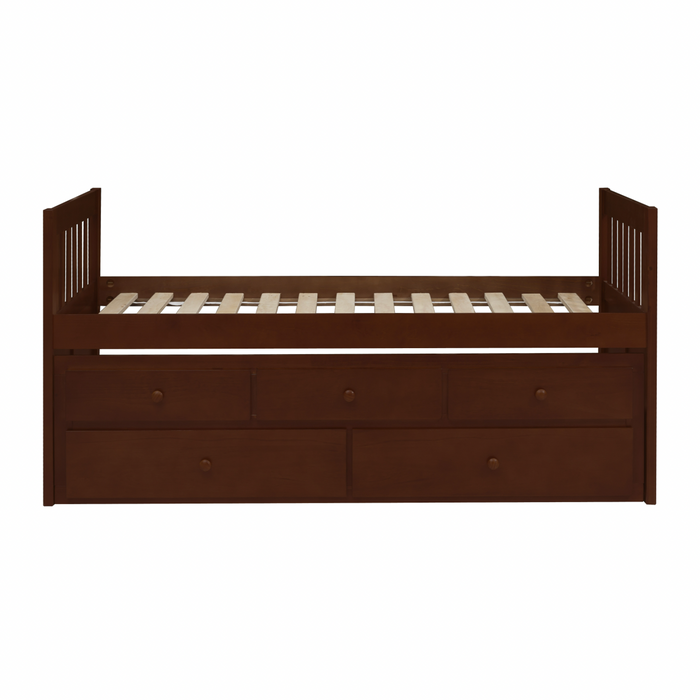 Rowe Dark Cherry Twin Captains Trundle Bed