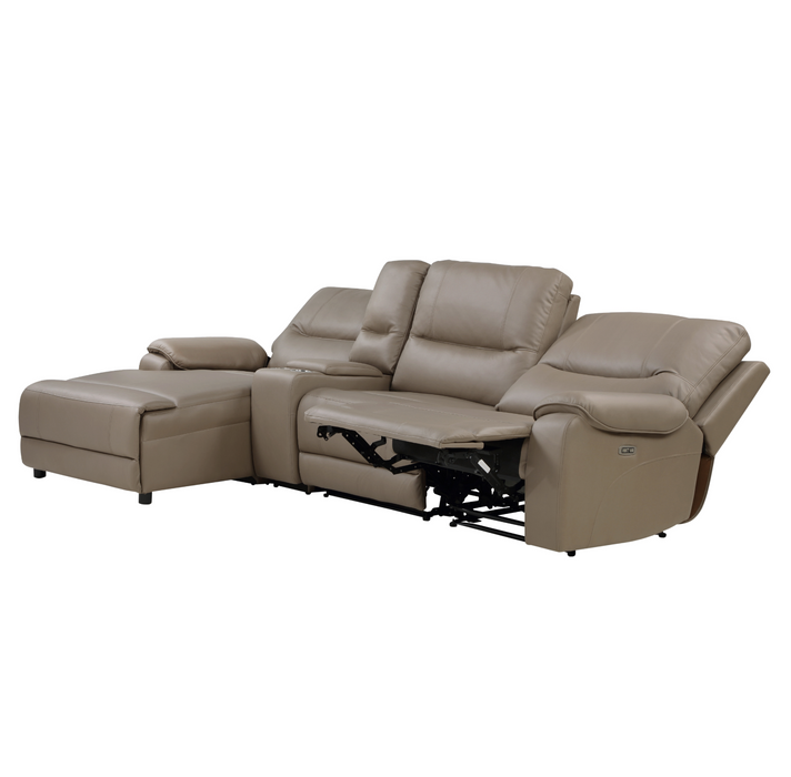 LeGrande Taupe Modular LAF Power Reclining Sectional