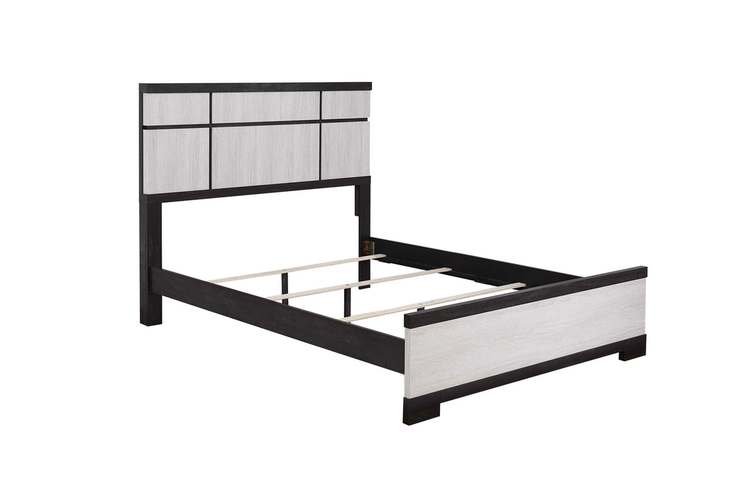 Remington Black/White King Panel Bed