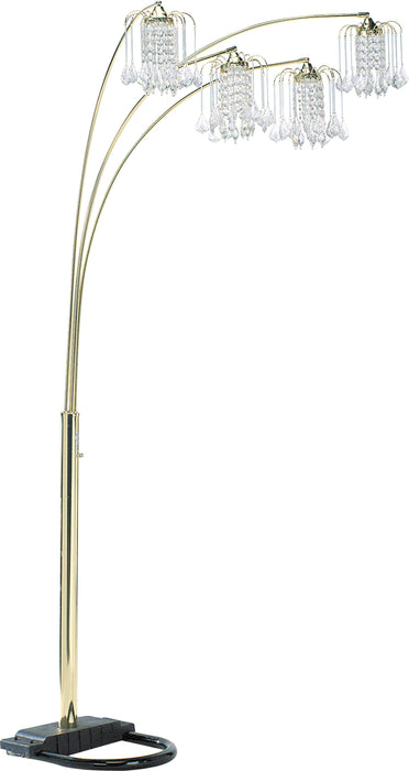 Rain Drop Arc Gold 84' Floor Lamp