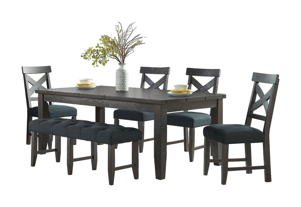 Vilo Home Industrial Charms Black 6 Piece Dining Set