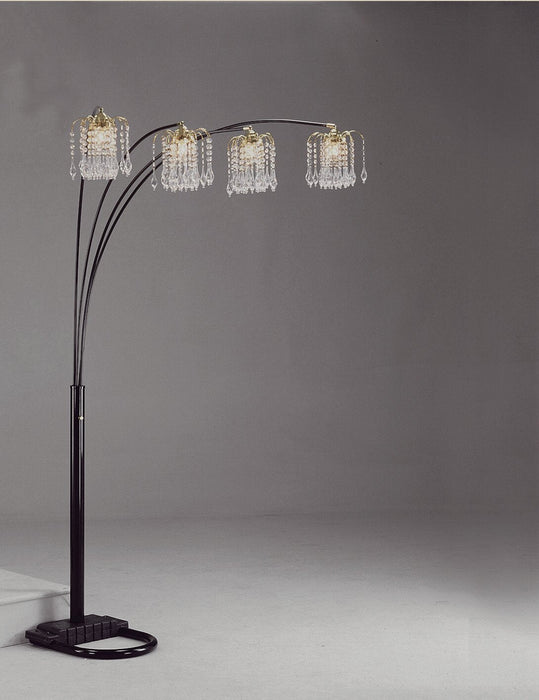 Rain Drop Arc Black 84' Floor Lamp