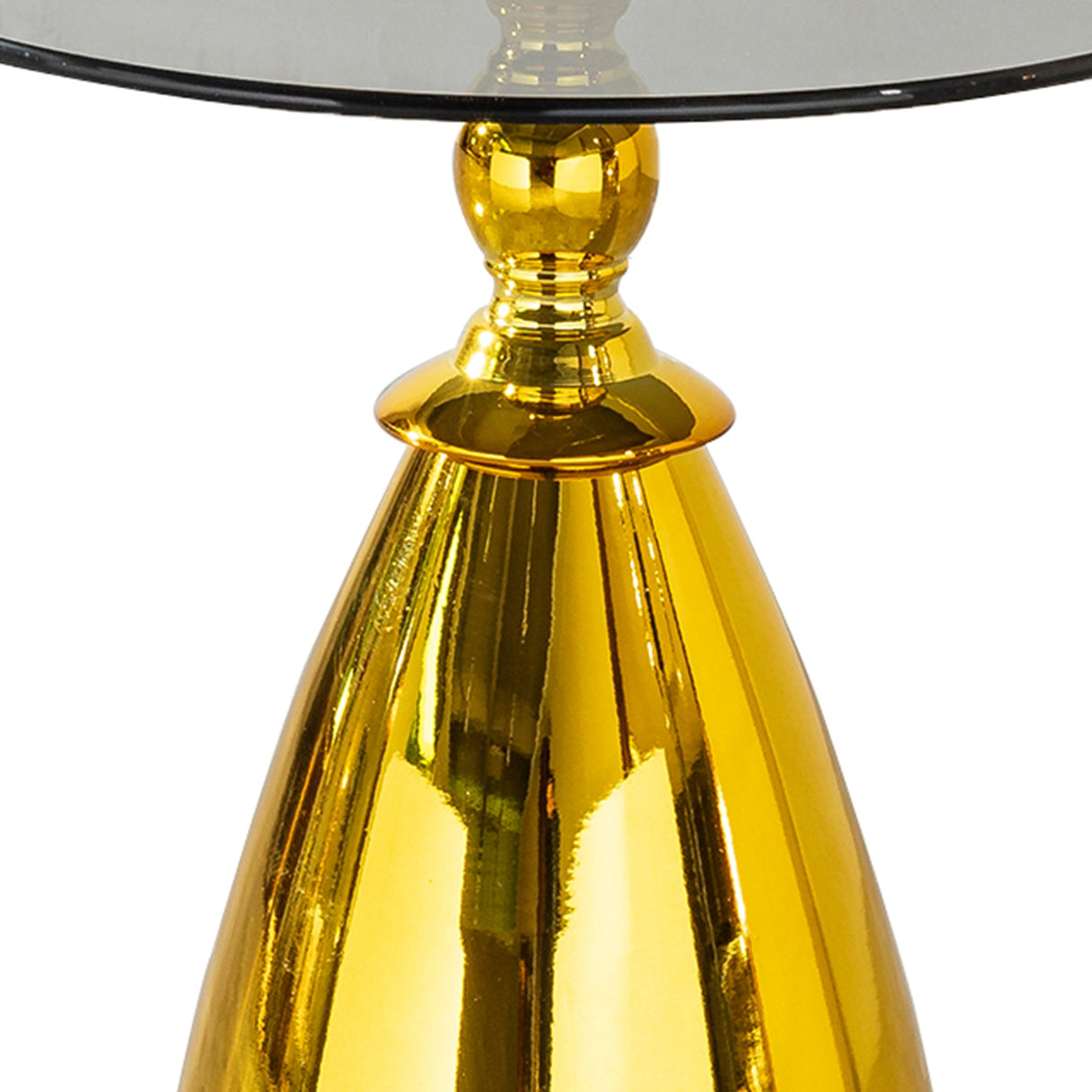 Gray Tempered Glass Side Table