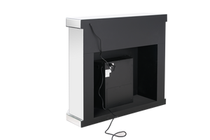 VANITII Crushed Diamonds LED Mirrored Fireplace