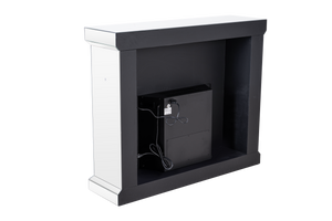 VANITII Crushed Diamonds LED Mirrored Fireplace
