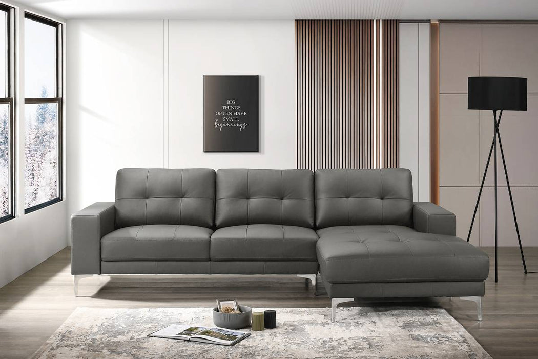 Left Facing Sofa, Right Facing Chaise Sectional Set - Anthracite