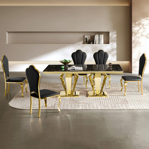 Modern Stainless Steel Dining Table