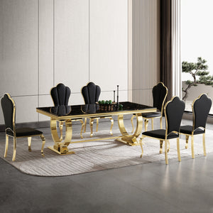 Modern Dining Table with 20mm Marble Top