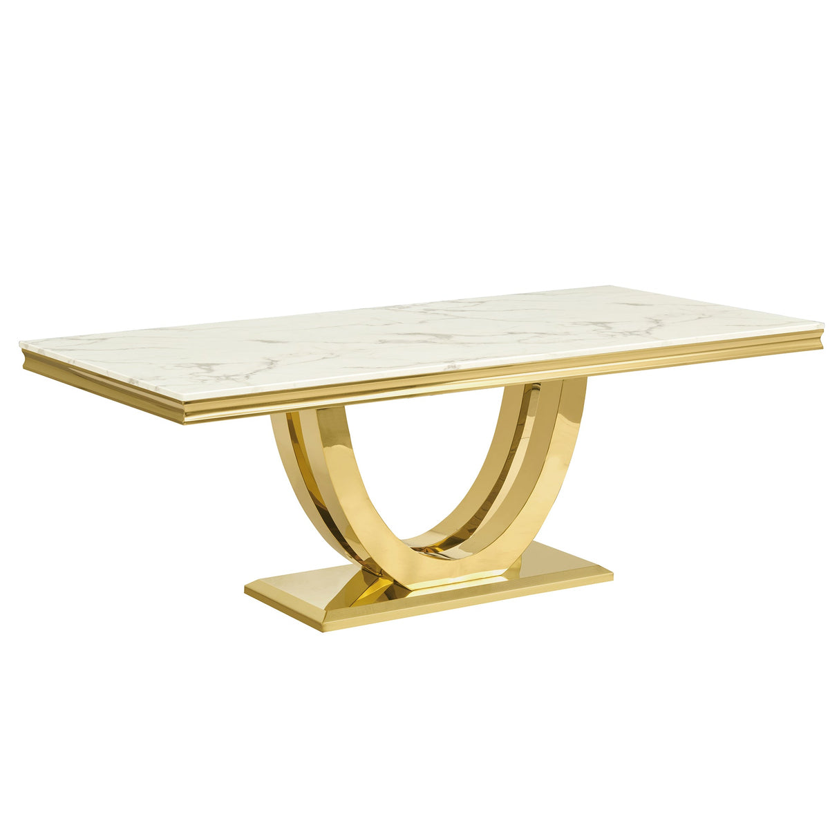 Modern Dining Table with Marble Top