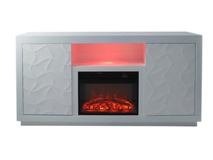 VANITII Timeless White Electric Fireplace