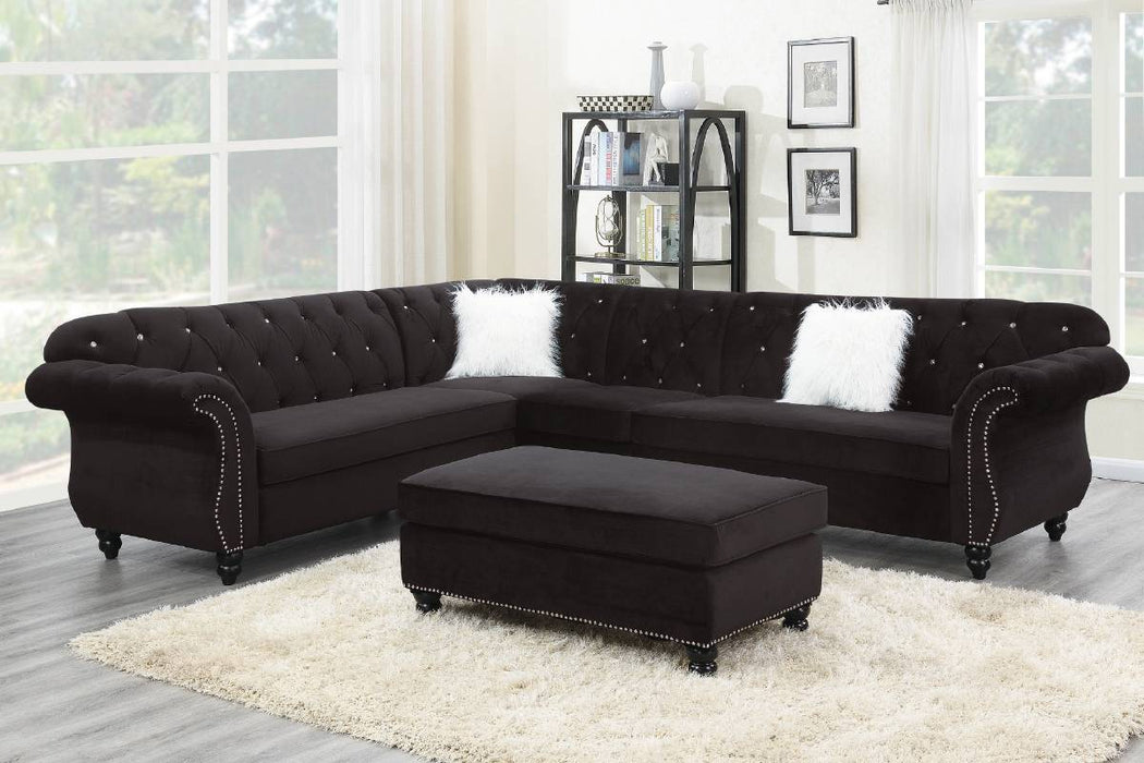 4-Piece Sectional Set - Black