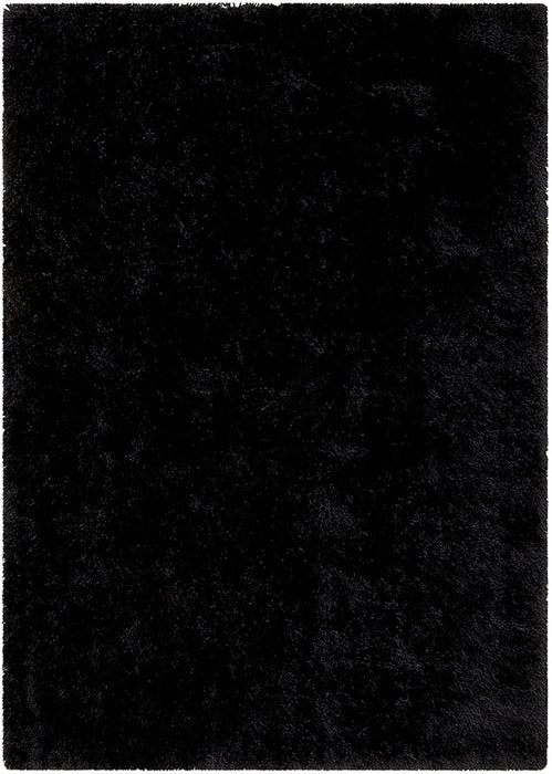 American cover design / Persian weavers Alma Afro Shag Plain Black Rug