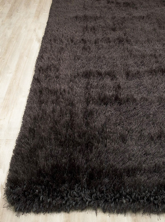 Alma Afro Shag Plain Charcoal Rug