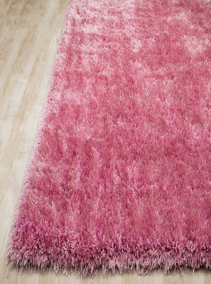 Alma Afro Shag Plain Pink Rug