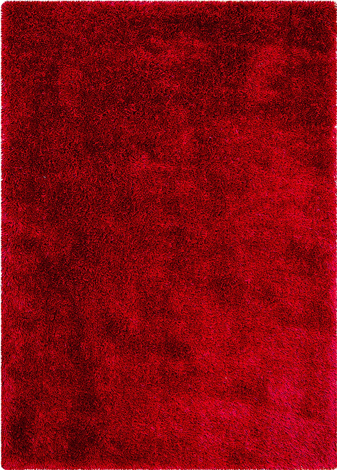 Alma Afro Shag Plain Red Rug