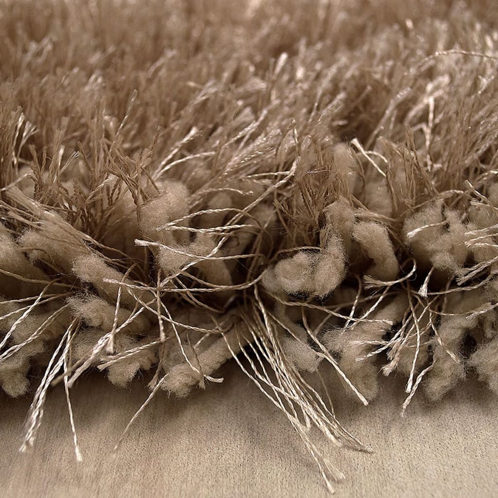 Alma Afro Shag Plain Beige Rug