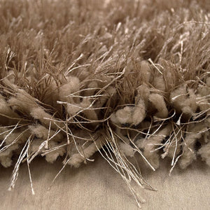 Alma Afro Shag Plain Beige Rug