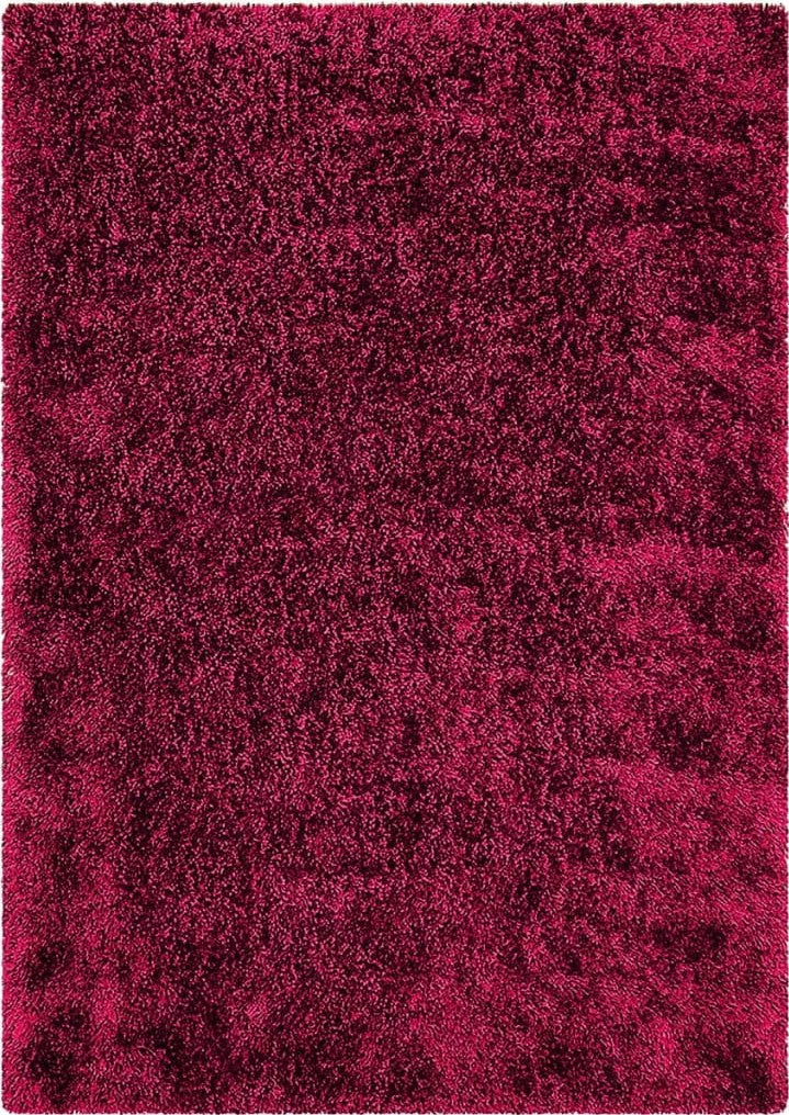 Alma Afro Shag Solid Burgundy Rug
