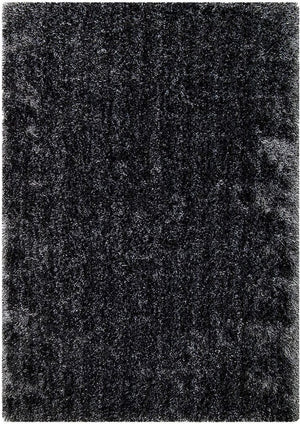 Alma Afro Shag Plain Gray Rug