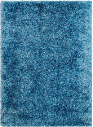 Alma Afro Shag Plain Light Blue Rug