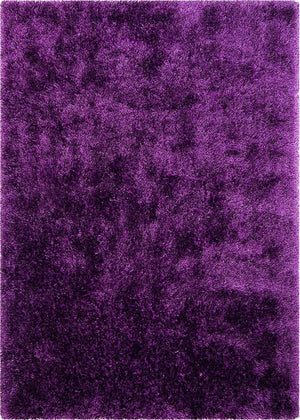 Alma Afro Shag Plain Lilac Rug