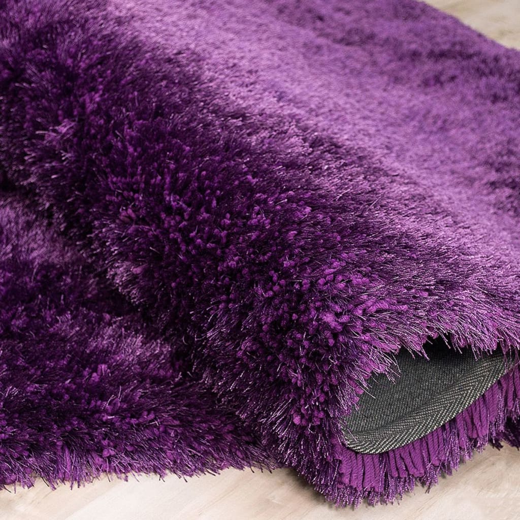 Alma Afro Shag Plain Lilac Rug