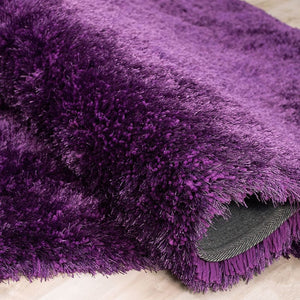 Alma Afro Shag Plain Lilac Rug