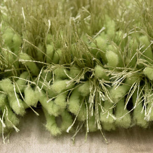 Alma Afro Shag Plain Lime Green Rug