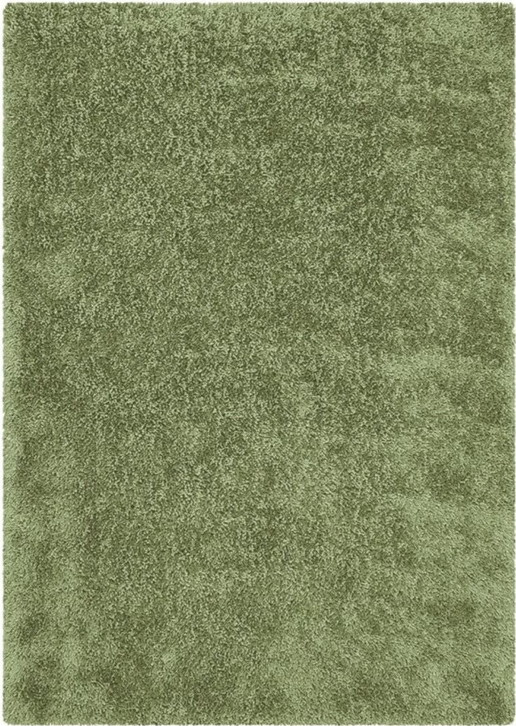 Alma Afro Shag Plain Lime Green Rug