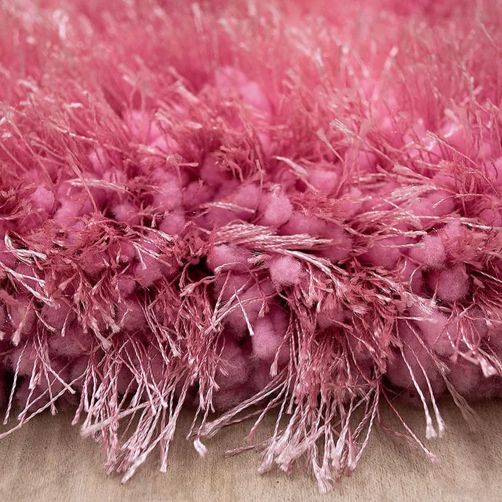 Alma Afro Shag Plain Pink Rug