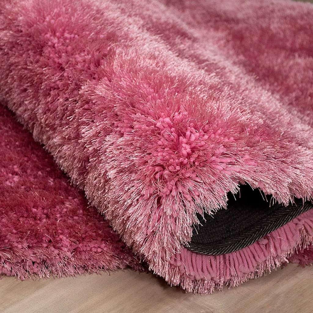 Alma Afro Shag Plain Pink Rug