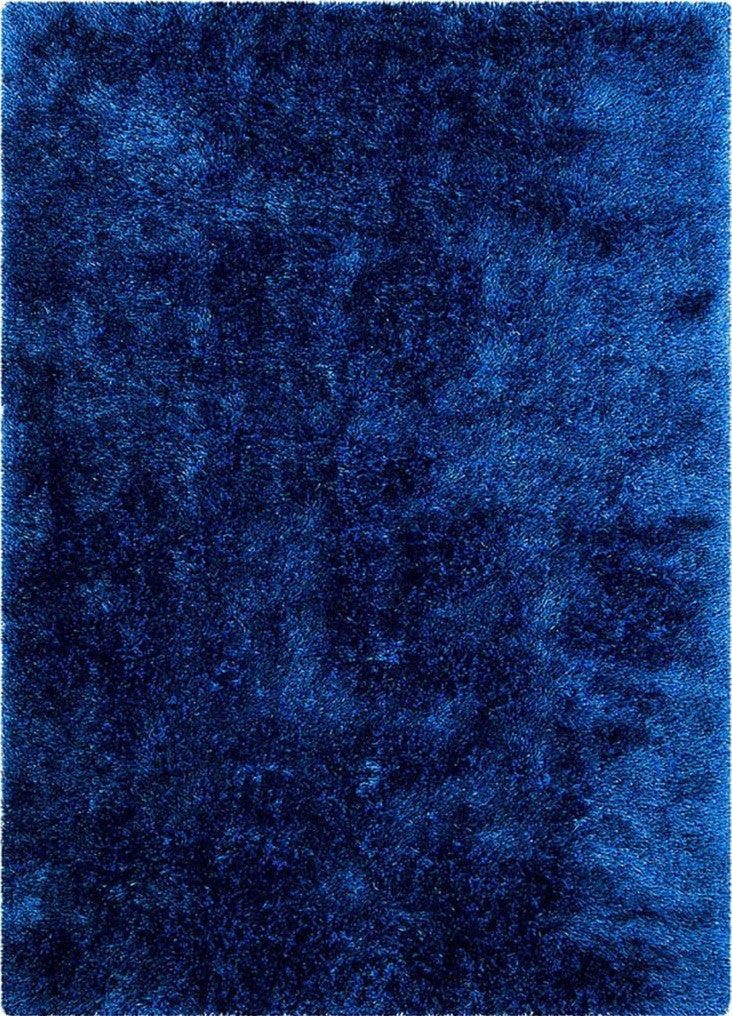 Alma Afro Shag Plain Royal Blue Rug