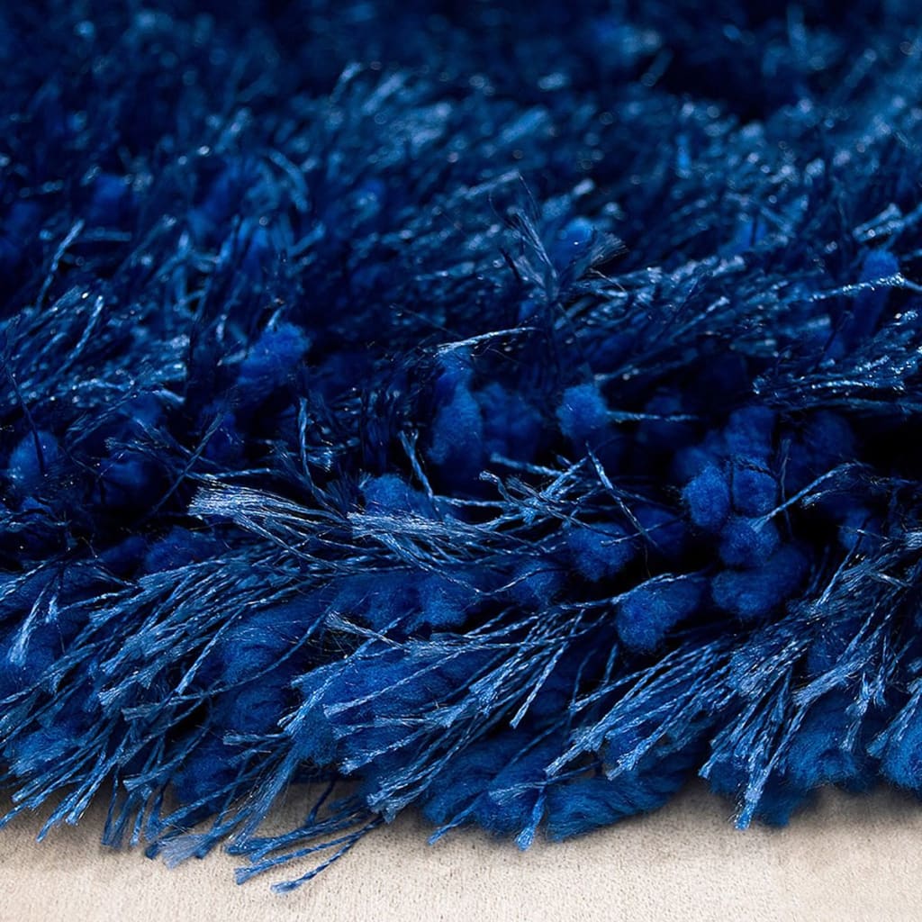 Alma Afro Shag Plain Royal Blue Rug