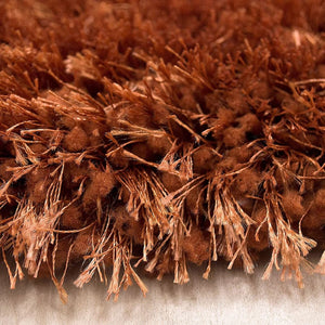 Alma Afro Shag Plain Rust Rug