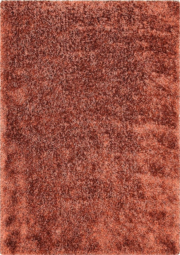 Alma Afro Shag Plain Rust Rug