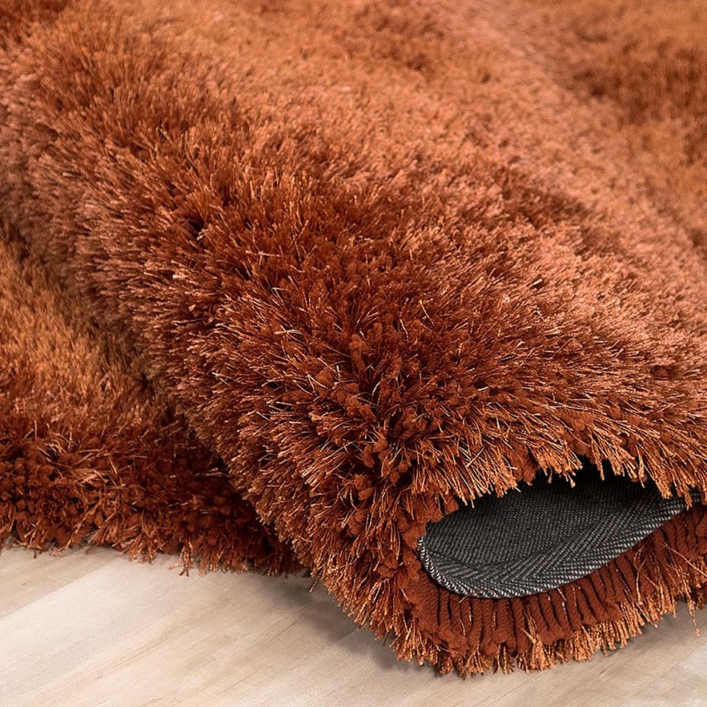 Alma Afro Shag Plain Rust Rug