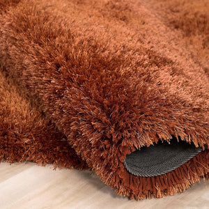 Alma Afro Shag Plain Rust Rug