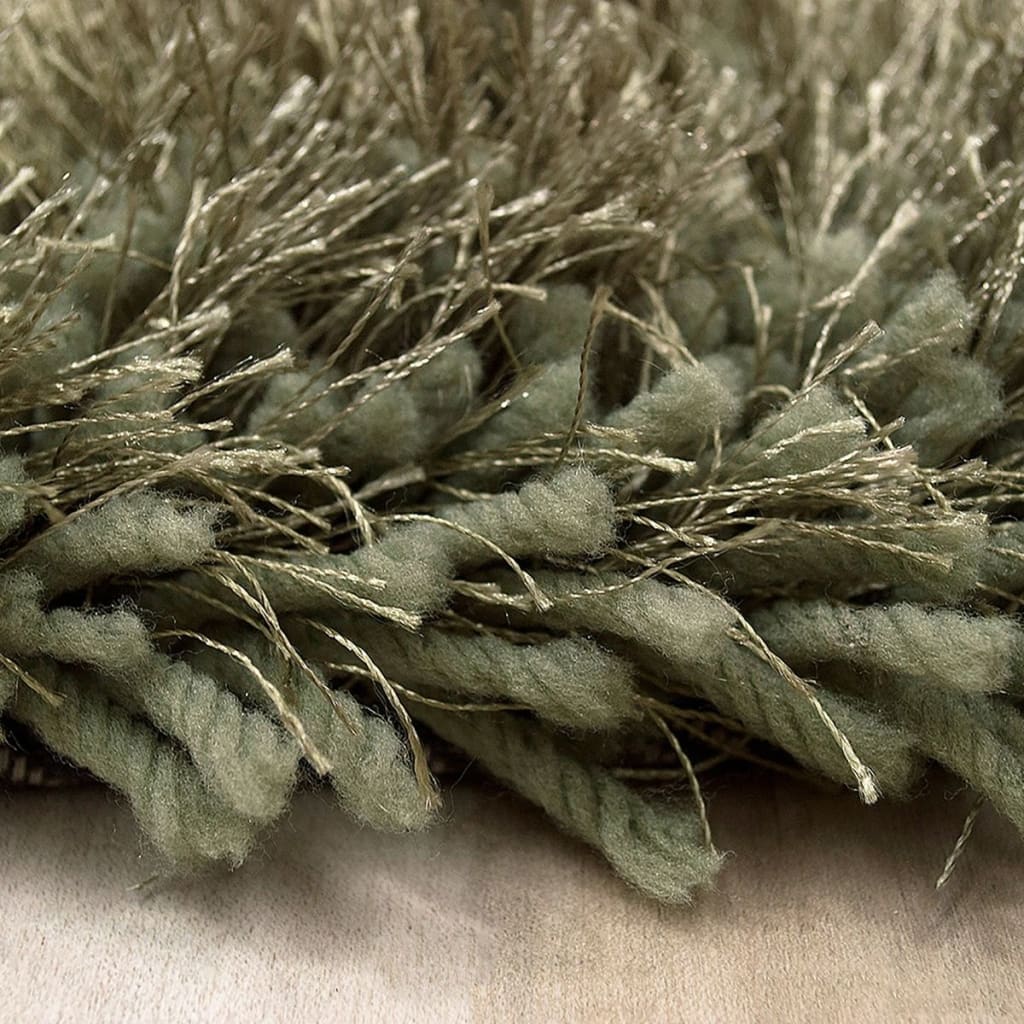 Alma Afro Shag Plain Sage Green Rug