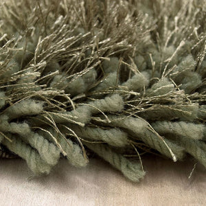 Alma Afro Shag Plain Sage Green Rug